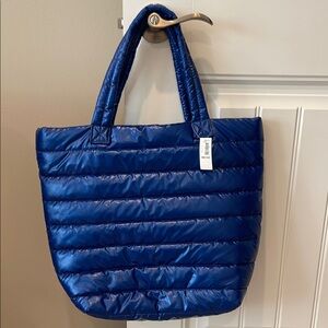 Old Navy Blue‎ Puffer Quilted Tote Bag NWT